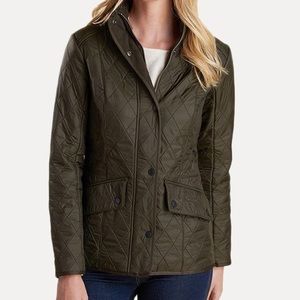 BARBOUR CALVARY POLARQUILT JACKET SZ 4, runs small